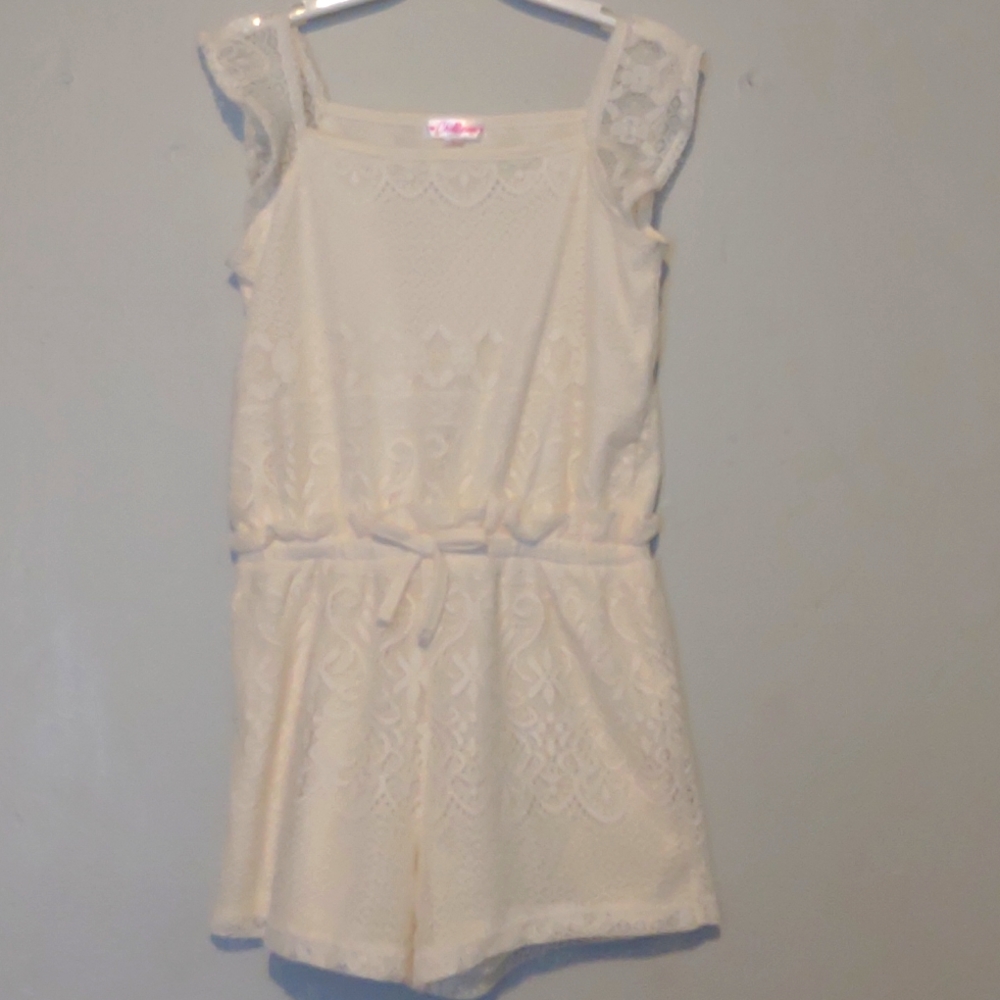 Girls Cream Colored Romper. Never worn!